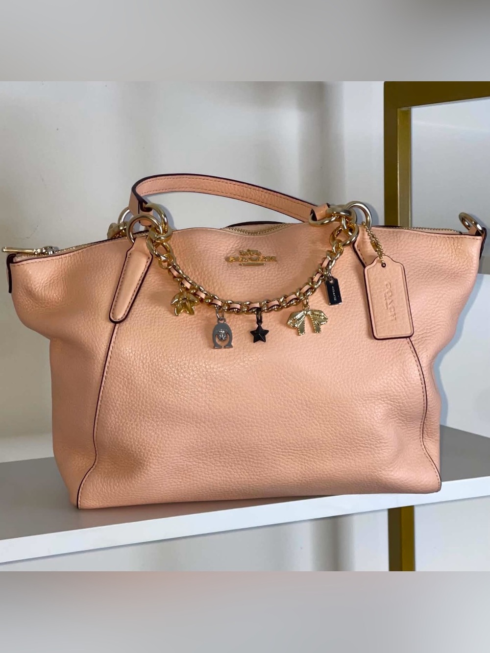 Coach Bracelet Leather Small Kelsey- Light Pink